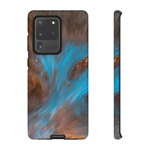 Blue Lagoon Ink Art Android Case (Protective) Samsung Galaxy S20 Ultra Glossy Phone Case