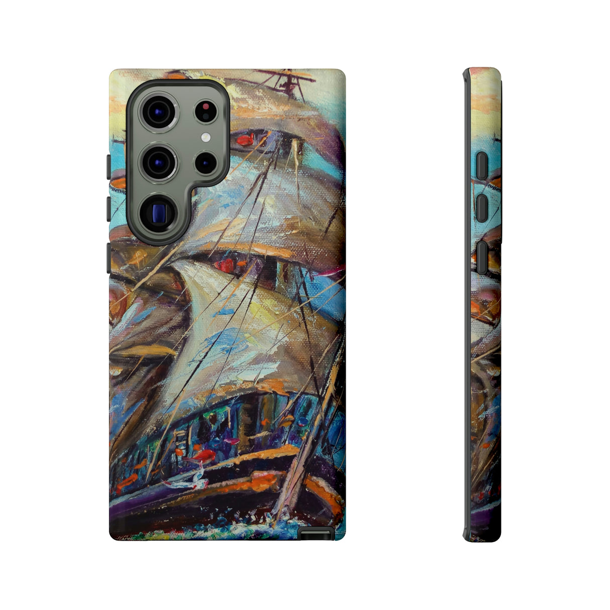 Sailboat Painting Android Case (Protective) Samsung Galaxy S23 Ultra Glossy Phone Case