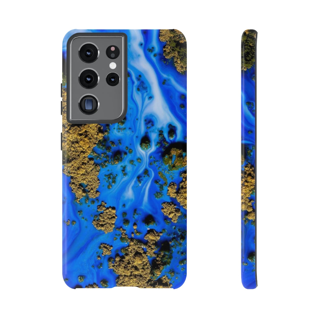 Blue River Ink Art Android Case (Protective) Samsung Galaxy S21 Ultra Glossy Phone Case