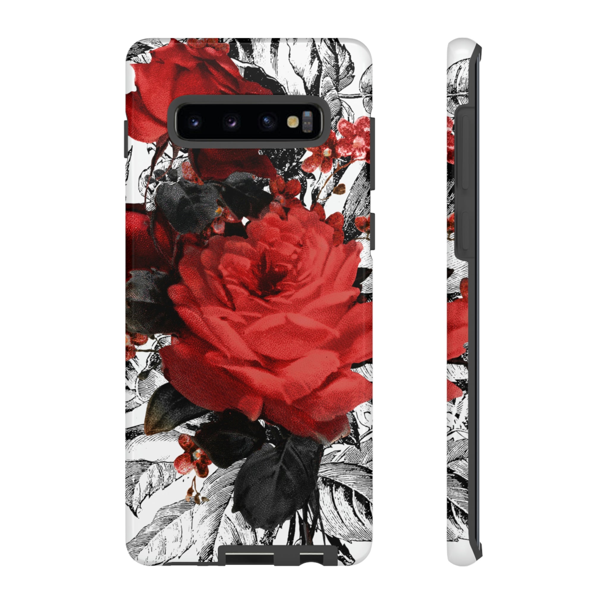 Cheruse Gothic Flower Samsung Case (Protective) Samsung Galaxy S10 Plus Glossy Phone Case