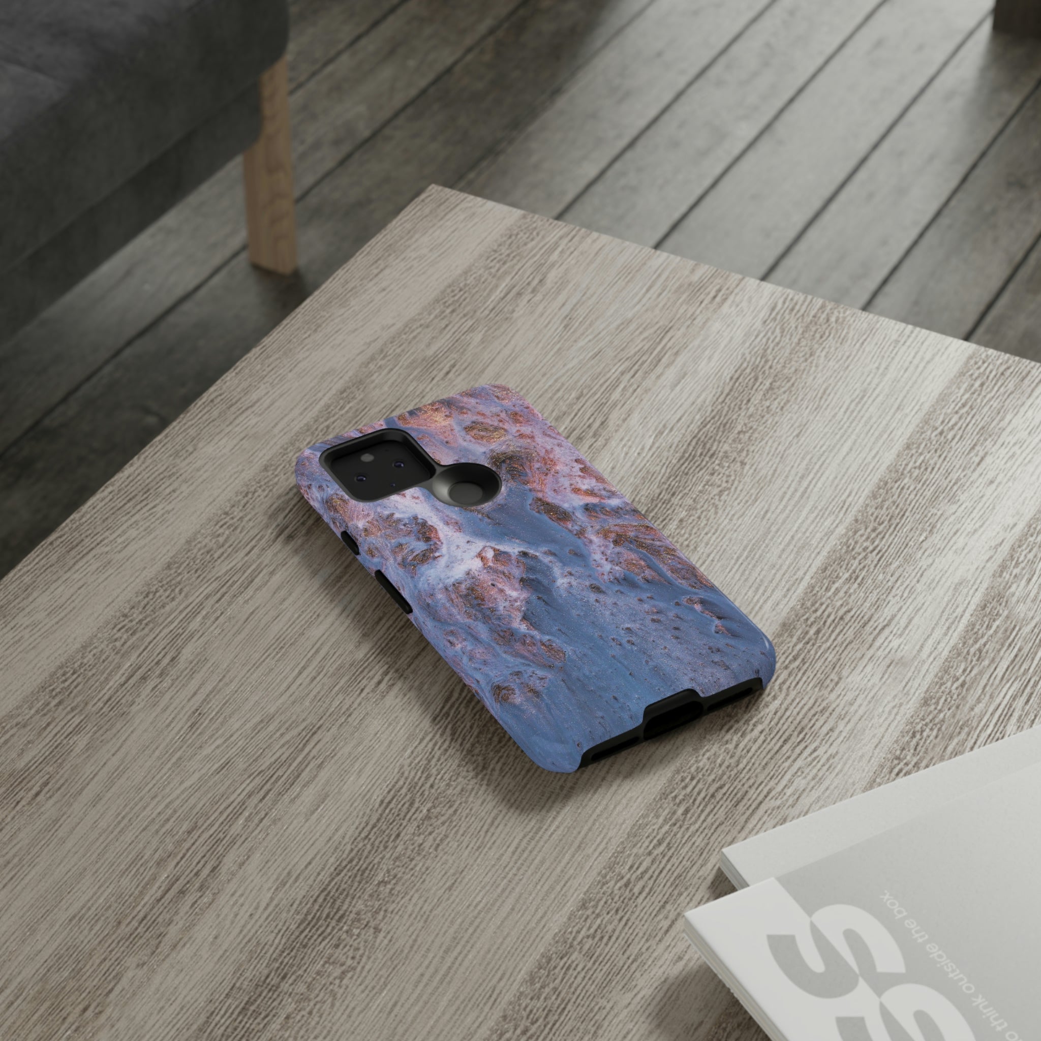 Blue Ice Ink Art Android Case (Protective) Phone Case