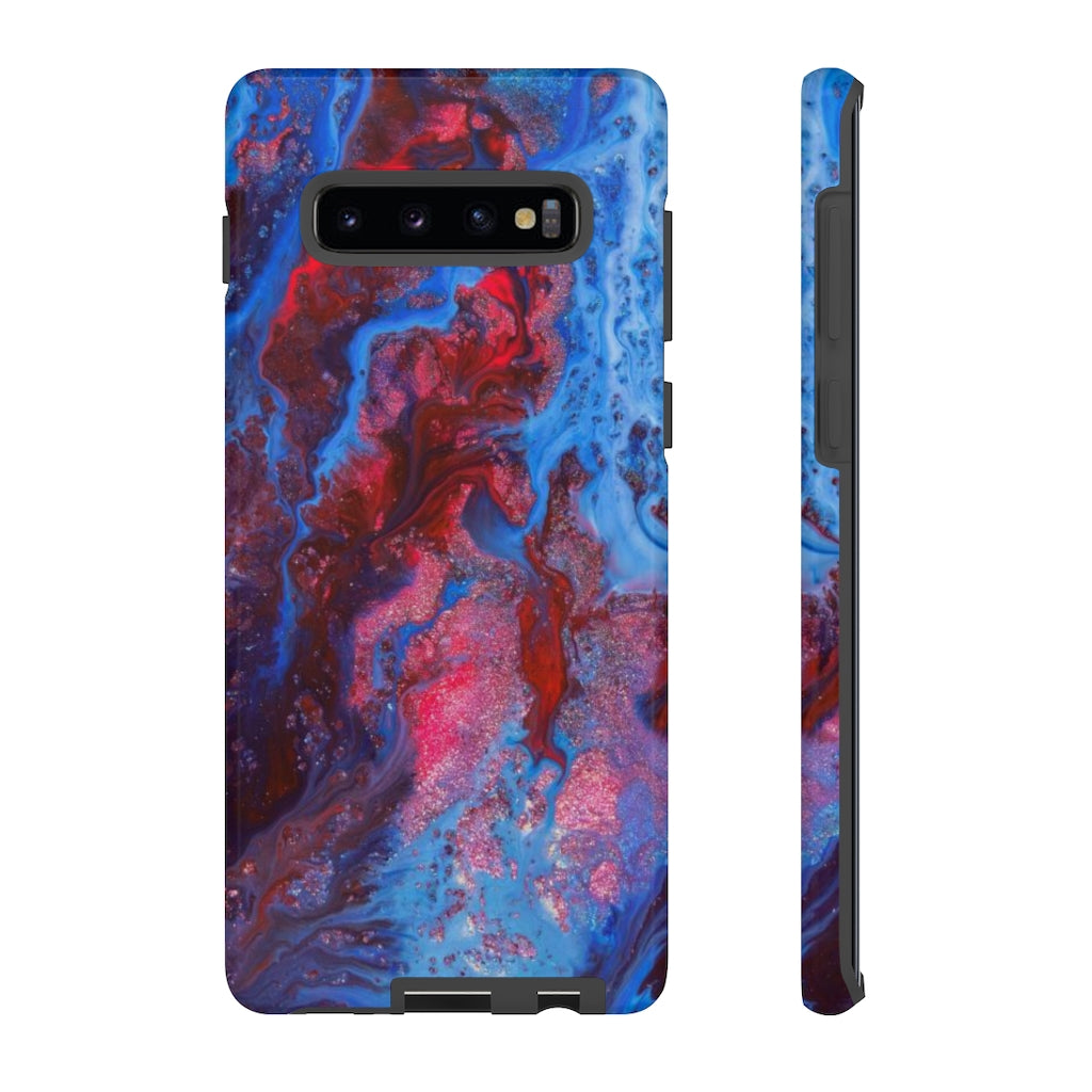 Deep Red Ink Art Android Case (Protective) Samsung Galaxy S10 Plus Glossy Phone Case