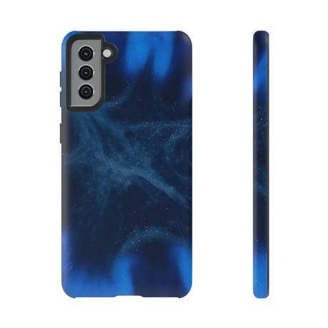 Blue Space Ink Art Android Case (Protective) Samsung Galaxy S21 Plus Matte Phone Case