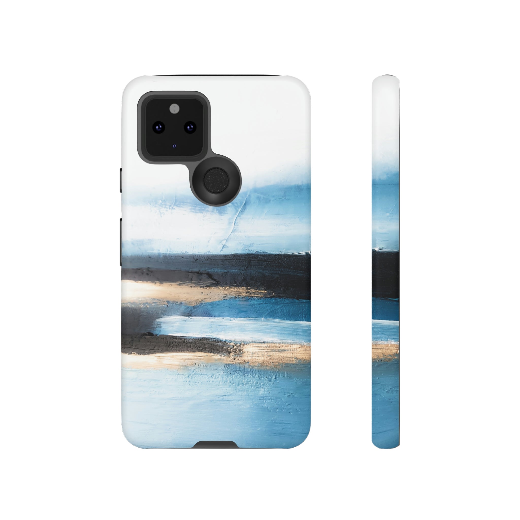 Abstract Blue Oil Painting Android Case (Protective) Google Pixel 5 5G Matte Phone Case