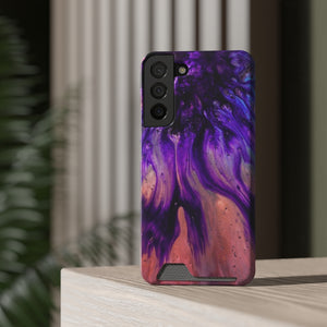 Purple Flow Ink Art Android Case (Card) Phone Case