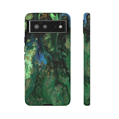 Green Liquid Marble Ink Art Android Case (Protective) Google Pixel 6 Matte Phone Case