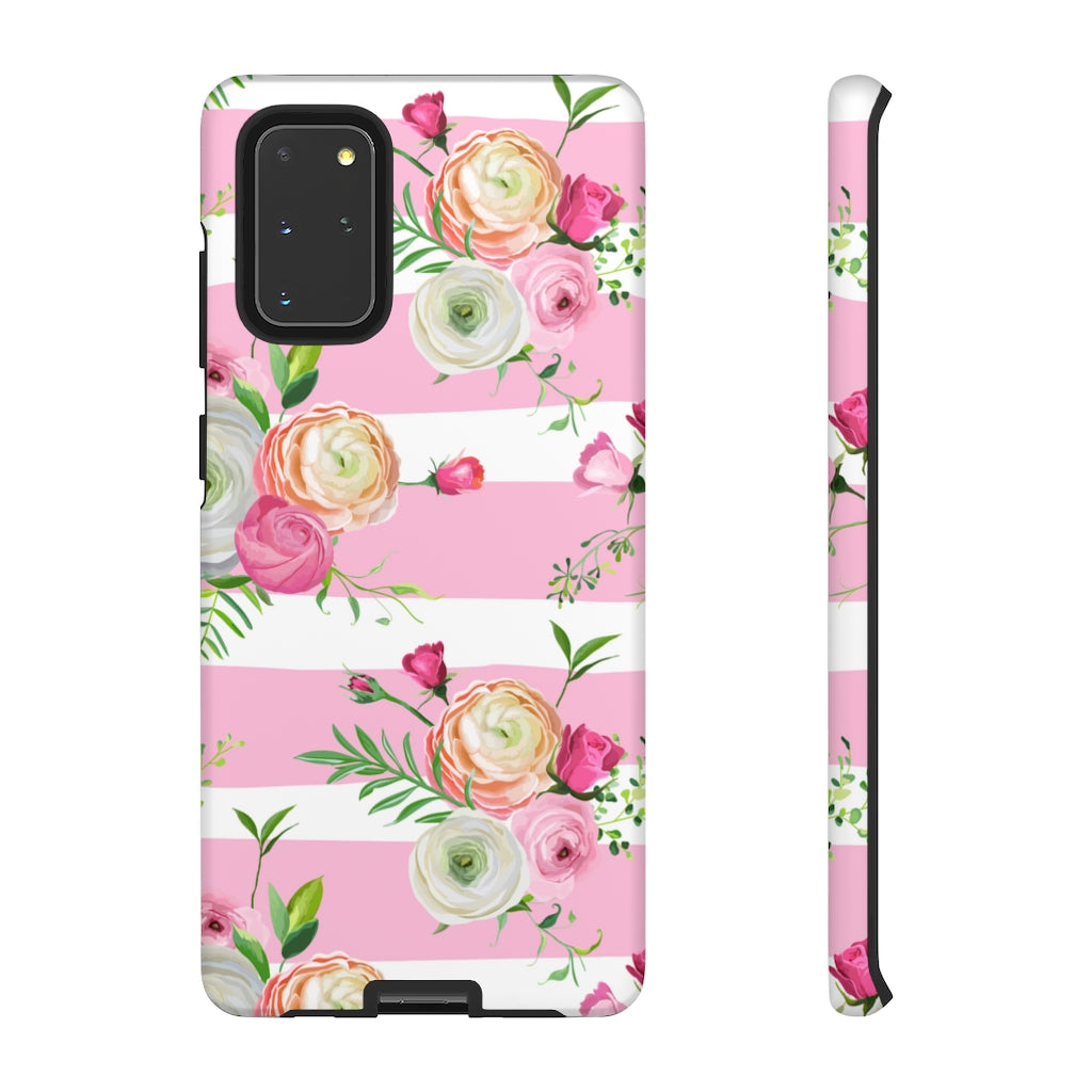 Pink Roses and Ranunculus Flowers Samsung Case (Protective) Samsung Galaxy S20+ Matte Phone Case