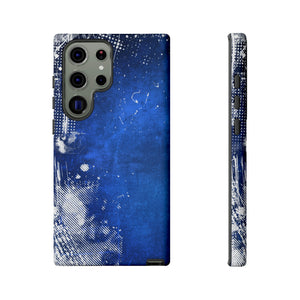 Grunge Blue Android Case (Protective) Samsung Galaxy S23 Ultra Matte Phone Case