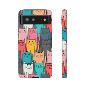 Colorful Cats Android Case (Protective) Google Pixel 6 Matte Phone Case