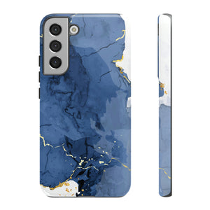 Classic Blue Watercolor Android Case (Protective) Samsung Galaxy S22 Plus Glossy Phone Case