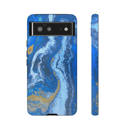 Acrylic Blue Gold Android Case (Protective) Google Pixel 6 Glossy Phone Case