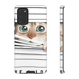 Cute Cat Window Android Case (Protective) Samsung Galaxy S20+ Glossy Phone Case