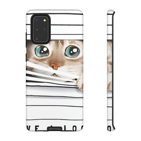 Cute Cat Window Android Case (Protective) Samsung Galaxy S20+ Glossy Phone Case