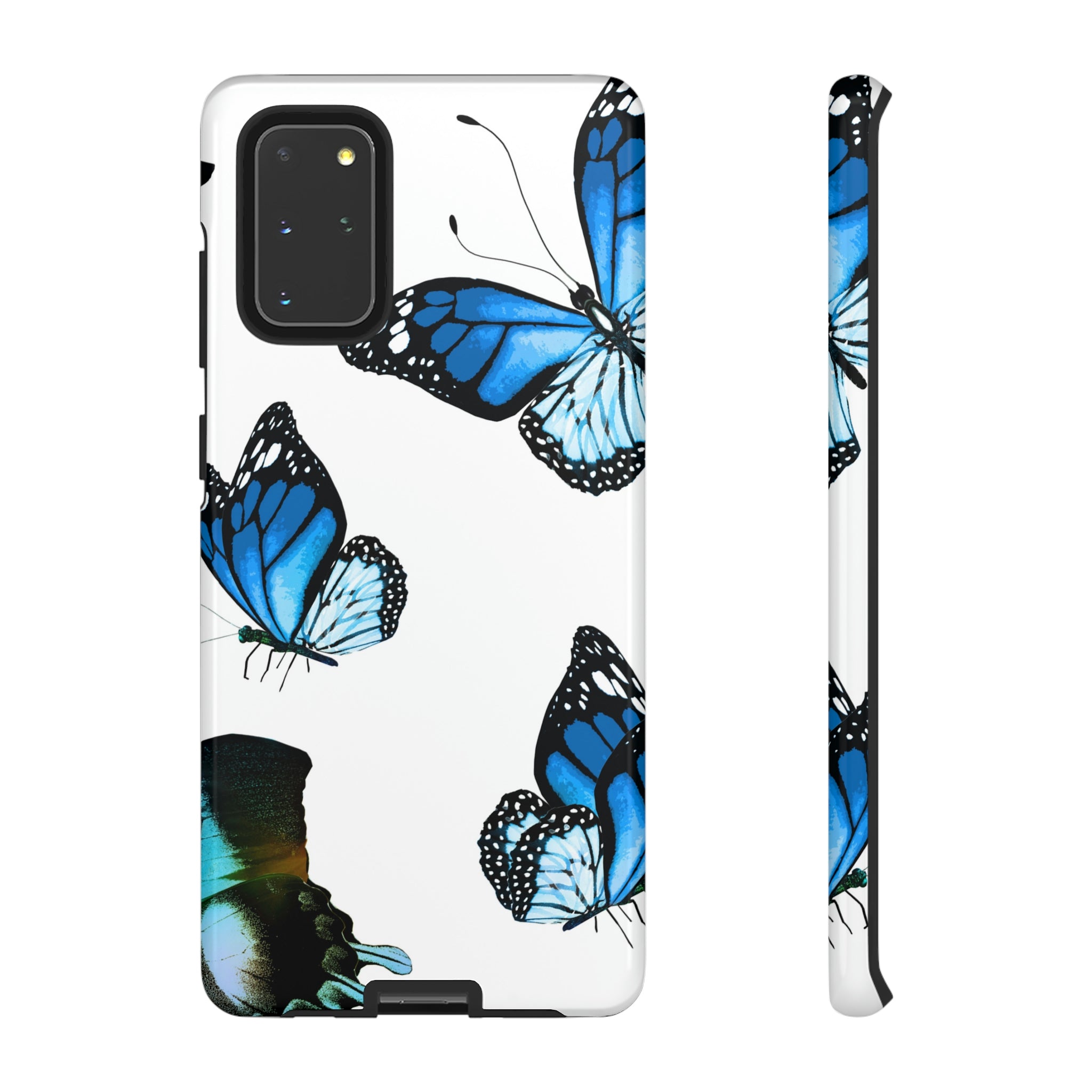 Blue Butterflies Android Case (Protective) Samsung Galaxy S20+ Glossy Phone Case