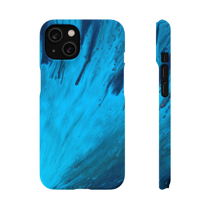 Light Blue Ink Art iPhone Case (Slim) iPhone 14 Matte Phone Case