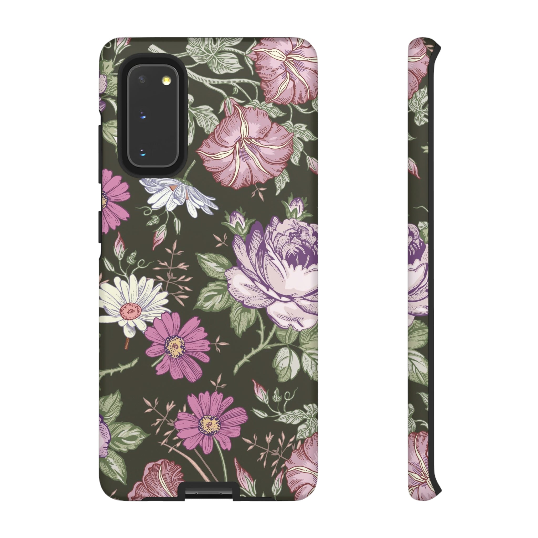 Purple Rose Vintage Flower Samsung Case (Protective) Samsung Galaxy S20 Matte Phone Case