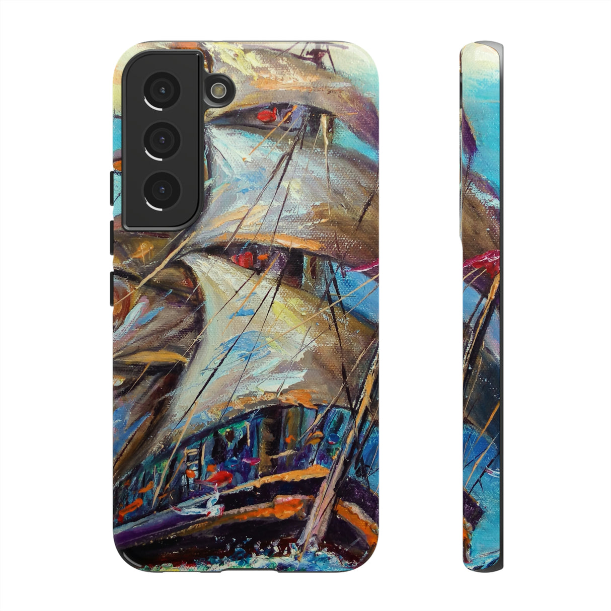 Sailboat Painting Android Case (Protective) Samsung Galaxy S22 Glossy Phone Case