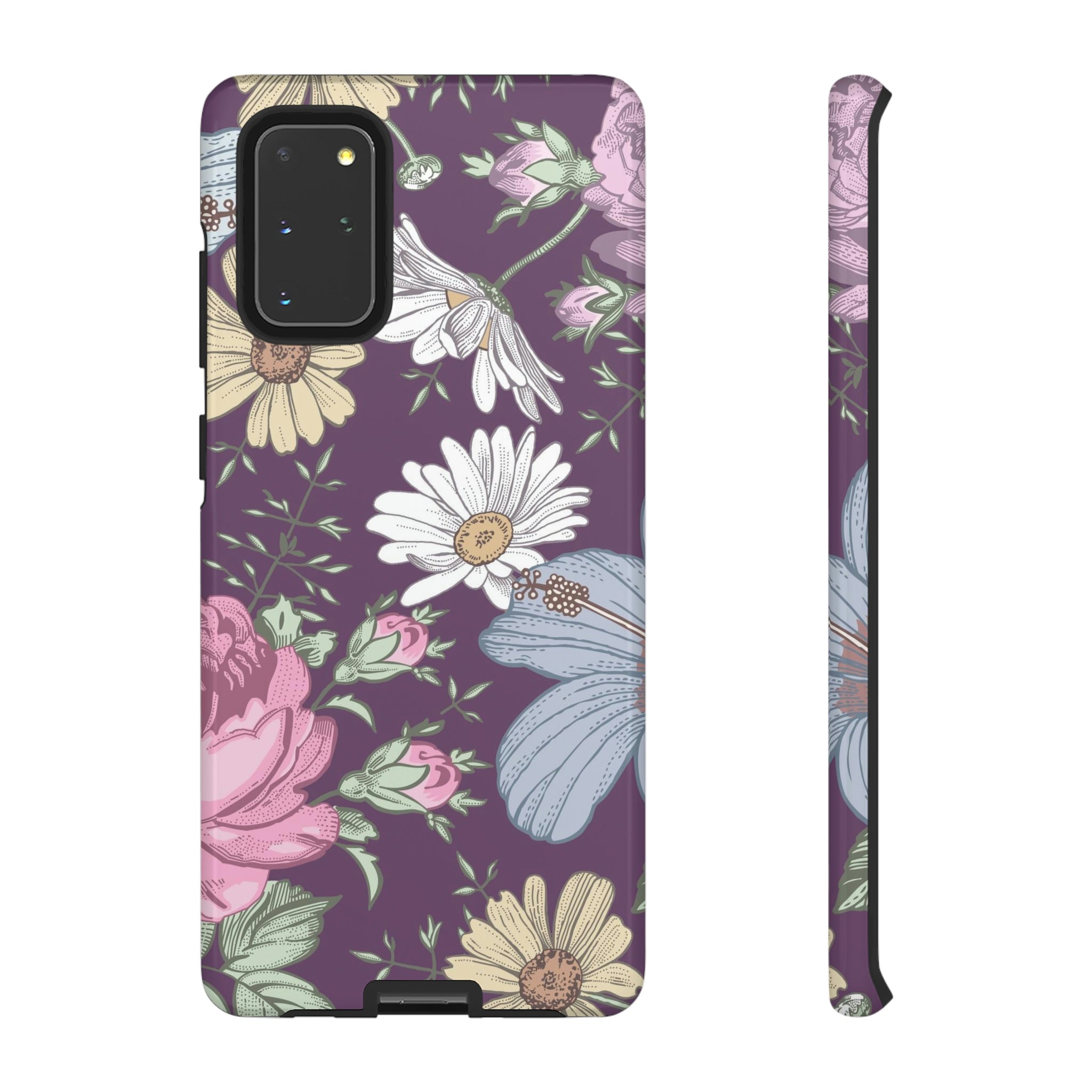 Purple Grass Vintage Flower Samsung Case (Protective) Samsung Galaxy S20+ Glossy Phone Case