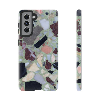 Terrazzo in Green Android Case (Protective) Samsung Galaxy S21 Glossy Phone Case