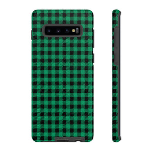 Green Flannel Android Case (Protective) Samsung Galaxy S10 Plus Glossy Phone Case