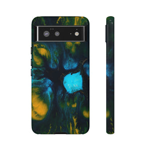 Blue Flower Ink Art Android Case (Protective) Google Pixel 6 Glossy Phone Case