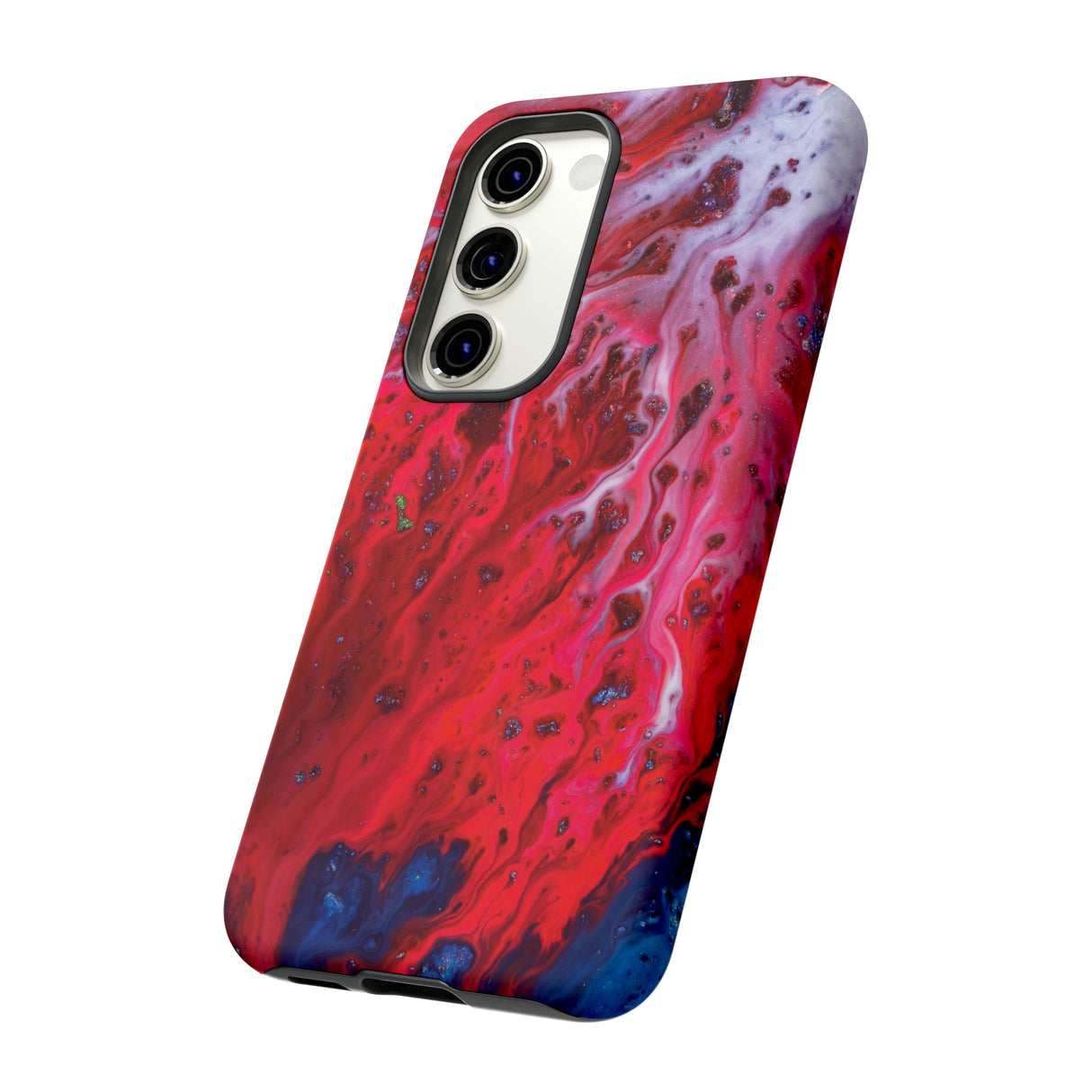 Bright Red Ink Art Android Case (Protective) Phone Case