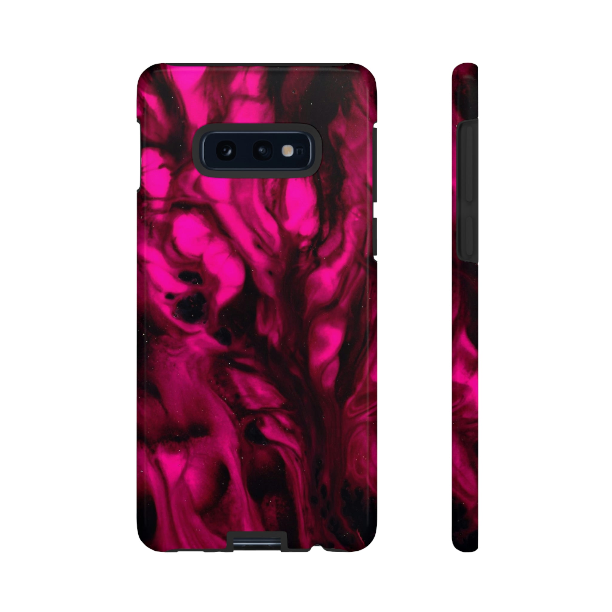 Bright Pink Ink Art Android Case (Protective) Samsung Galaxy S10E Glossy Phone Case