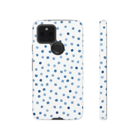 Blue Dots Pattern Android Case (Protective) Google Pixel 5 5G Matte Phone Case