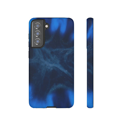 Blue Space Ink Art Android Case (Protective) Samsung Galaxy S21 FE Matte Phone Case