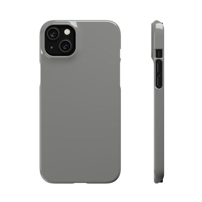 Battleship Gray iPhone Case (Slim) iPhone 14 Plus Glossy Phone Case