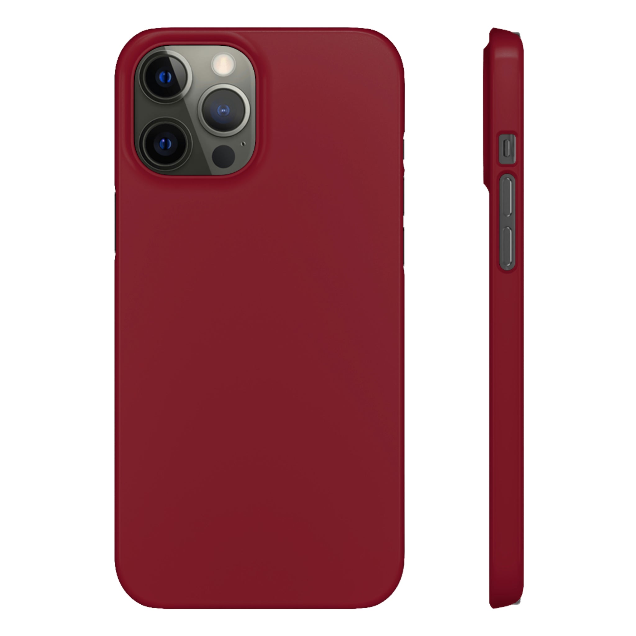 Burgundy Red iPhone Case (Slim) iPhone 12 Pro Max Glossy Phone Case