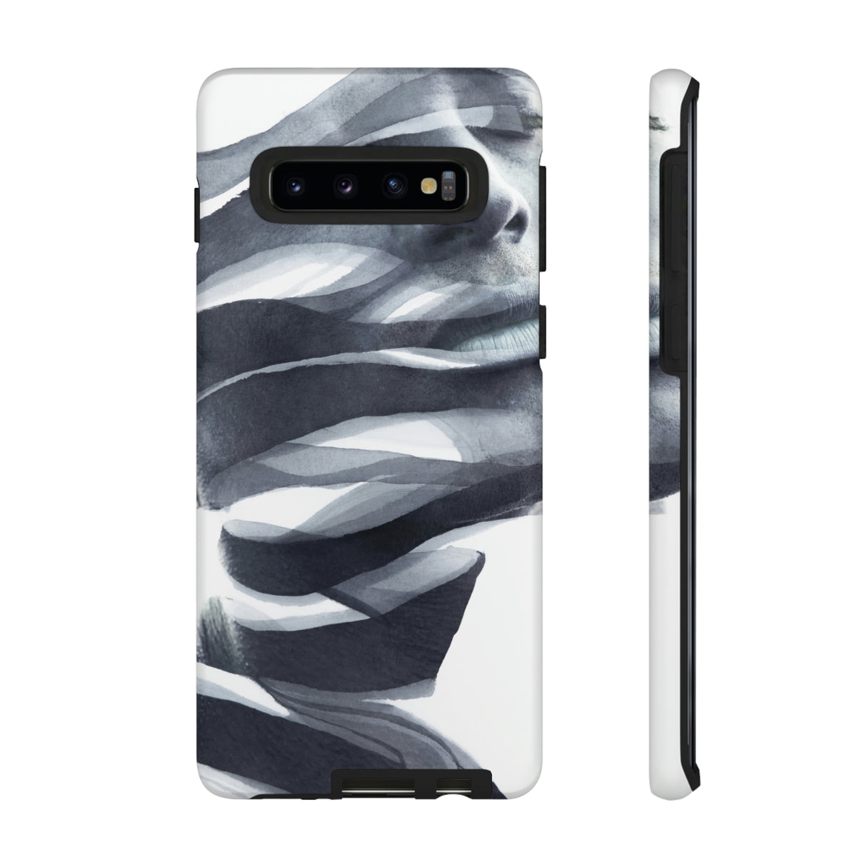 Abstract faec Android Case (Protective) Samsung Galaxy S10 Matte Phone Case