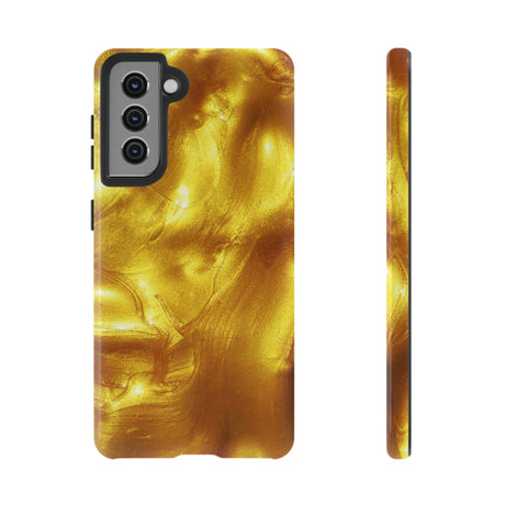 Liquid Gold Android Case (Protective) Samsung Galaxy S21 Glossy Phone Case