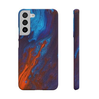 Orange Flame Ink Art Android Case (Slim) Samsung Galaxy S22 Plus Glossy Phone Case