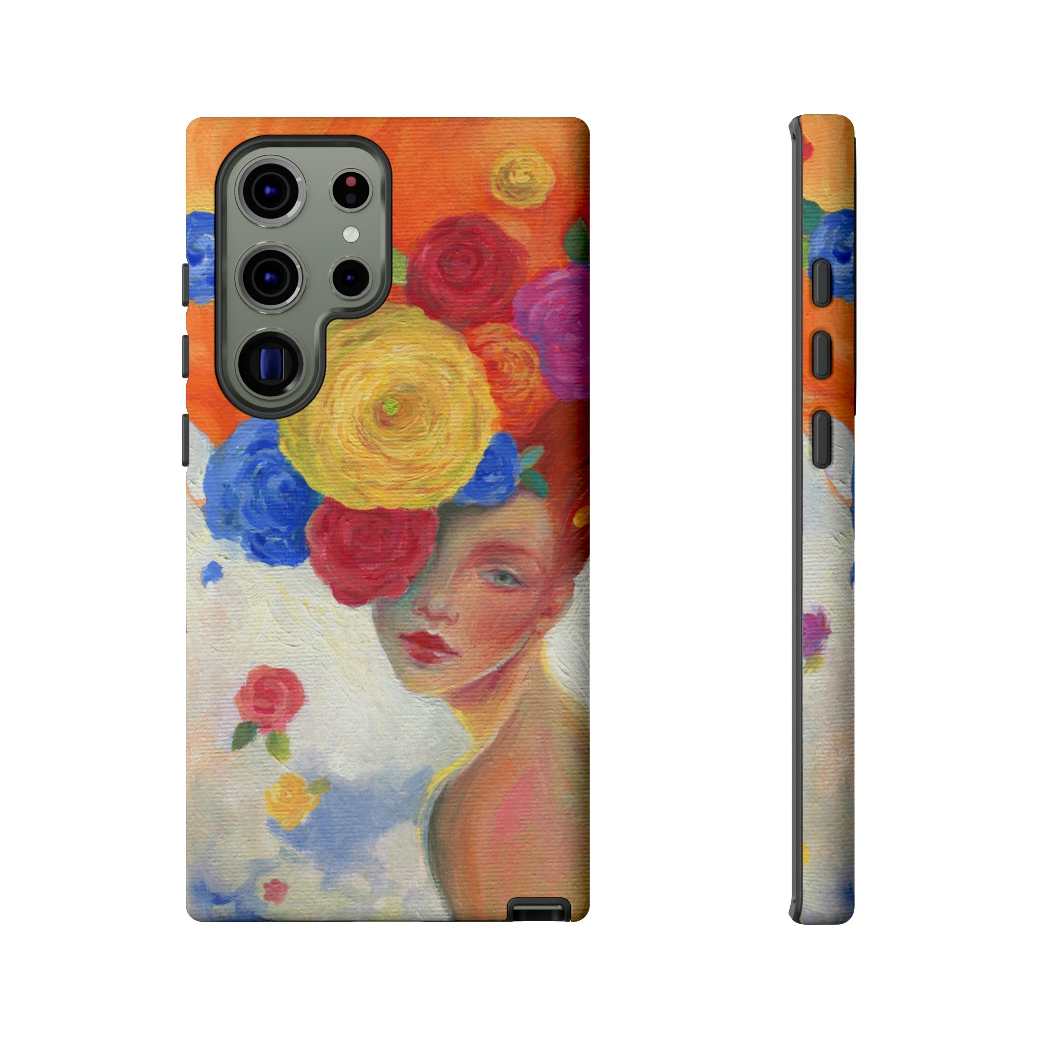 Flower Woman Android Case (Protective) Samsung Galaxy S23 Ultra Matte Phone Case