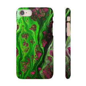 Toxic Green Ink Art iPhone Case (Slim) iPhone 8 Glossy Phone Case