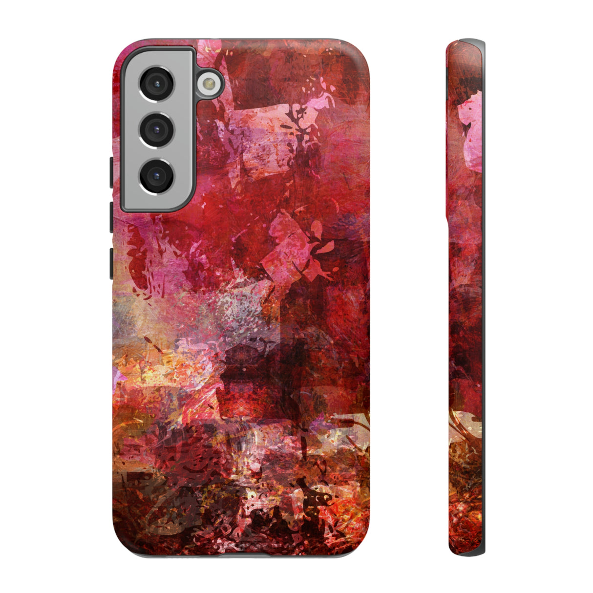 Red Grunge Android Case (Protective) Samsung Galaxy S22 Plus Matte Phone Case