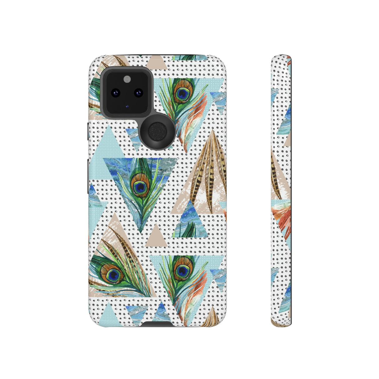 Peacock Feathers Android Case (Protective) Google Pixel 5 5G Glossy Phone Case