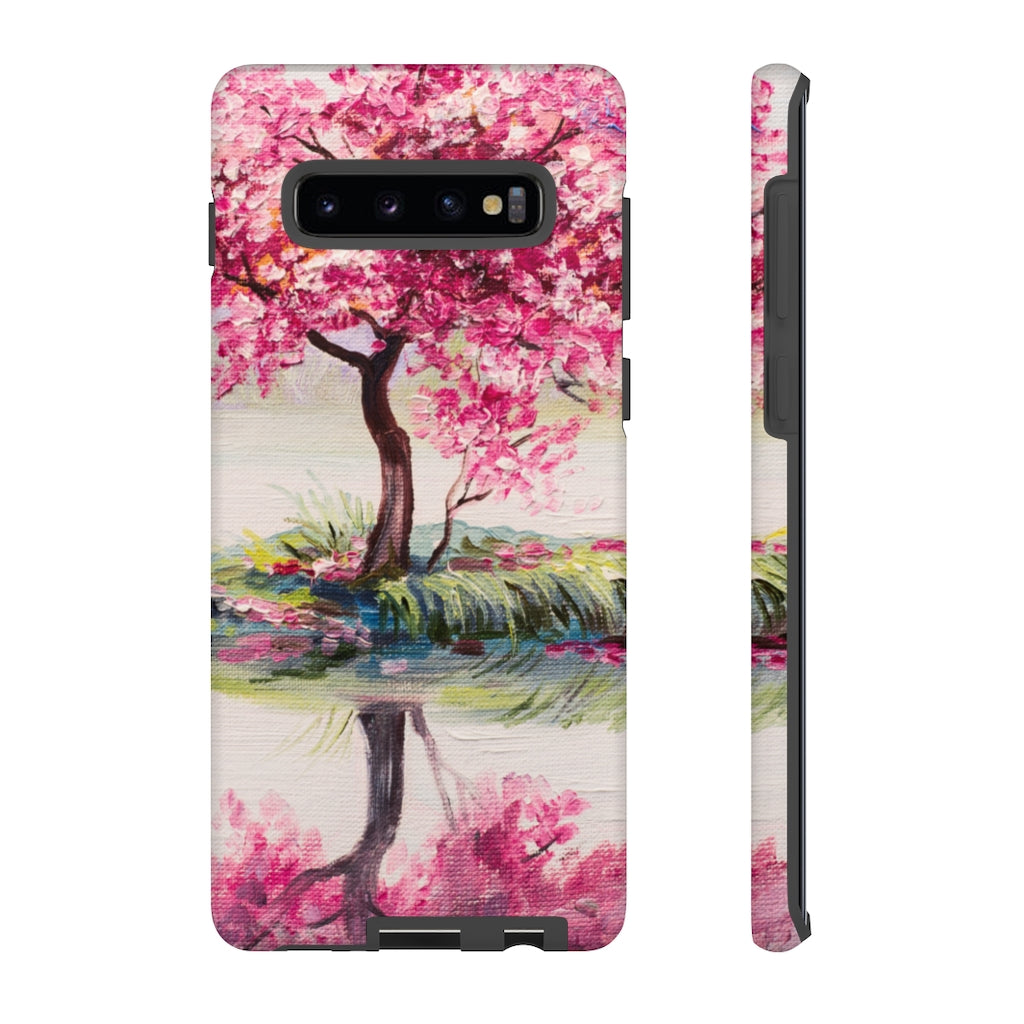 Oil painting - Oriental Cherry Tree Samsung Case (Protective) Samsung Galaxy S10 Plus Matte Phone Case