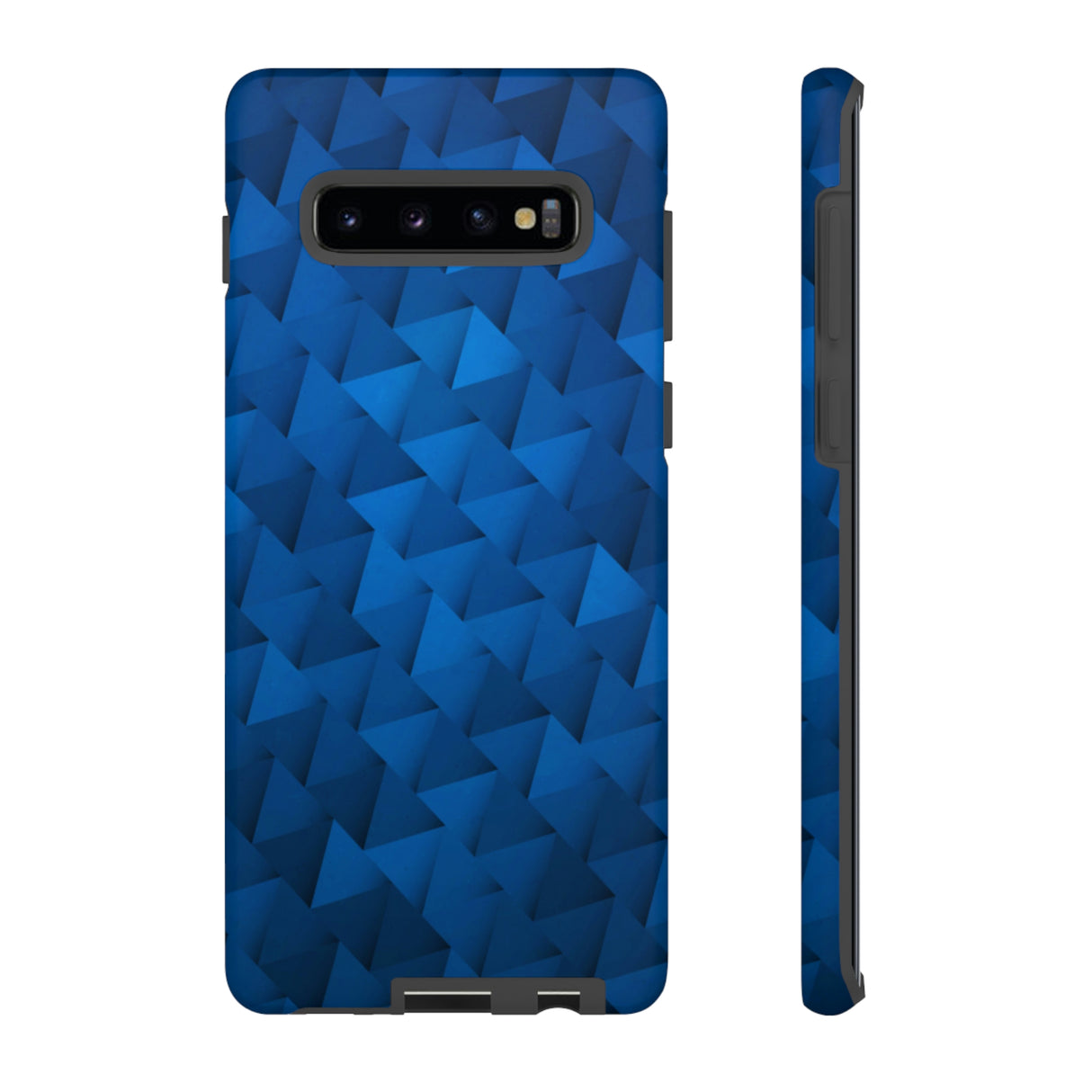 Blue Geometric Android Case (Protective) Samsung Galaxy S10 Plus Matte Phone Case