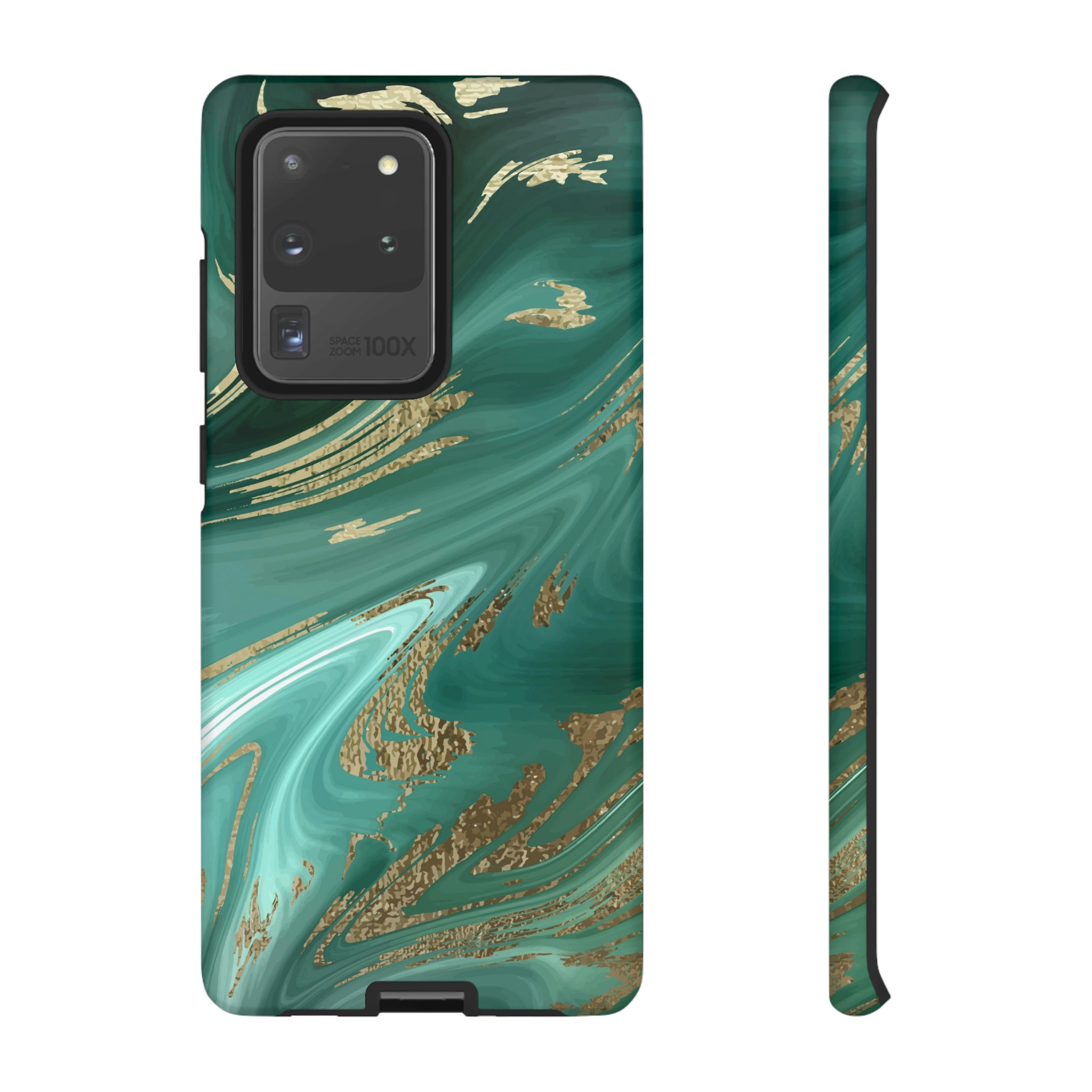 Green Marble Android Case (Protective) Samsung Galaxy S20 Ultra Matte Phone Case