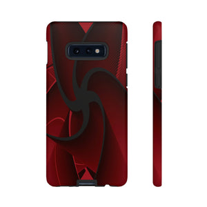 Red Liquid Spiral Android Case (Protective) Samsung Galaxy S10E Matte Phone Case