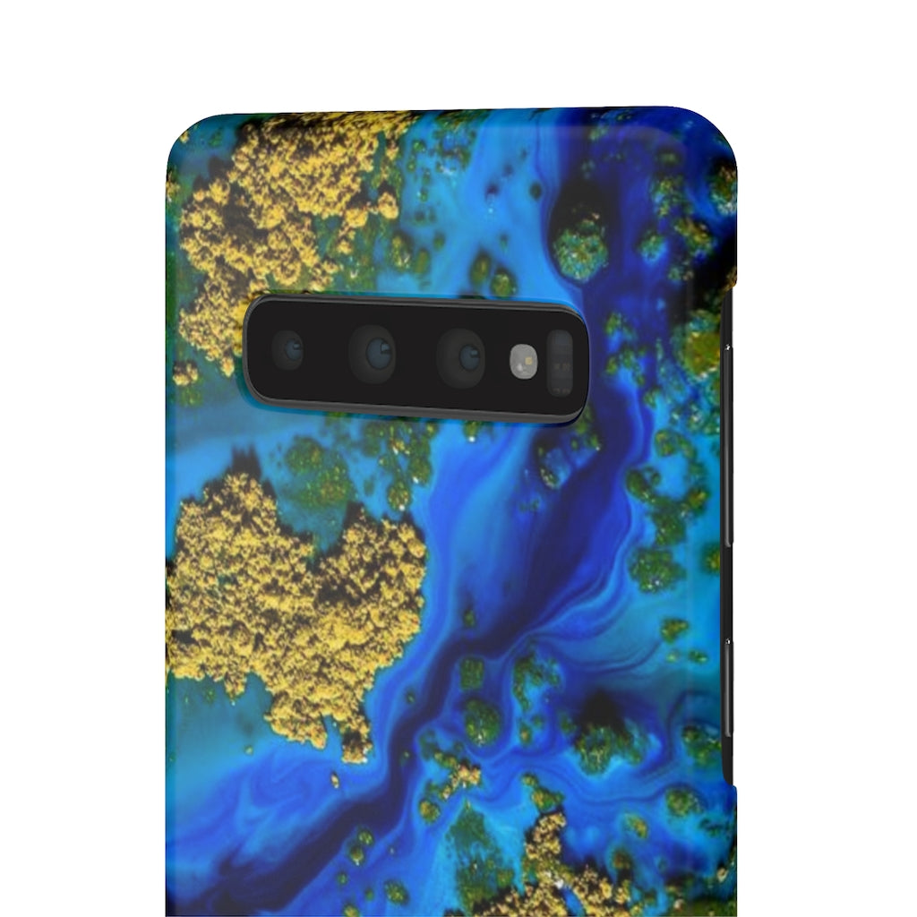 Blue Clear Ocean Ink Art Android Case (Slim) Phone Case