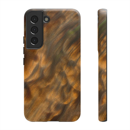 Gold Sand Ink Art Android Case (Protective) Samsung Galaxy S22 Matte Phone Case