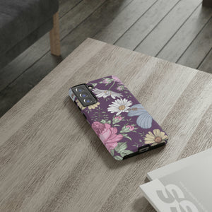 Purple Grass Vintage Flower Samsung Case (Protective) Phone Case