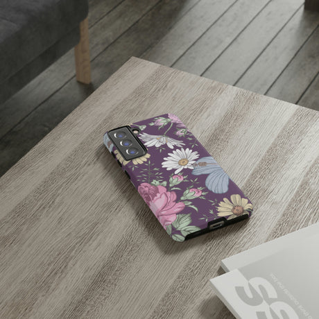 Purple Grass Vintage Flower Samsung Case (Protective) Phone Case