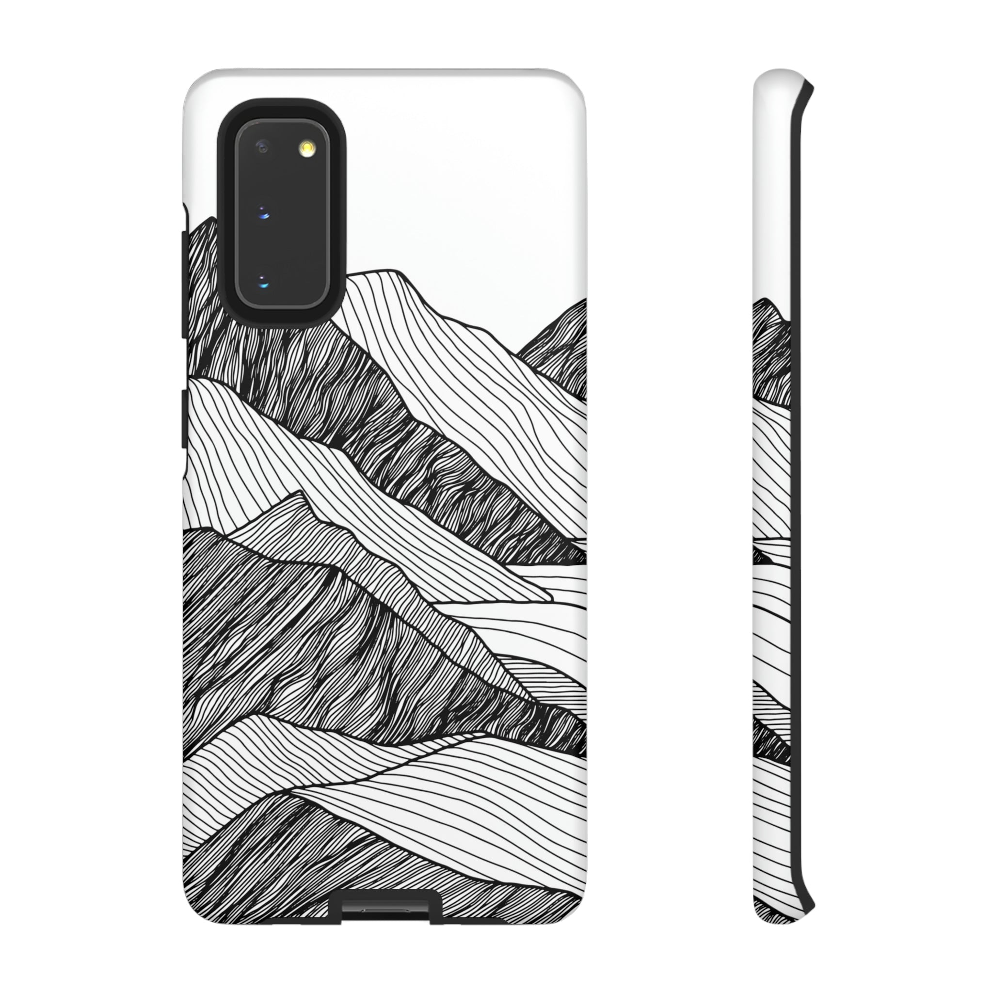 Mountain Line Art Android Case (Protective) Samsung Galaxy S20 Matte Phone Case