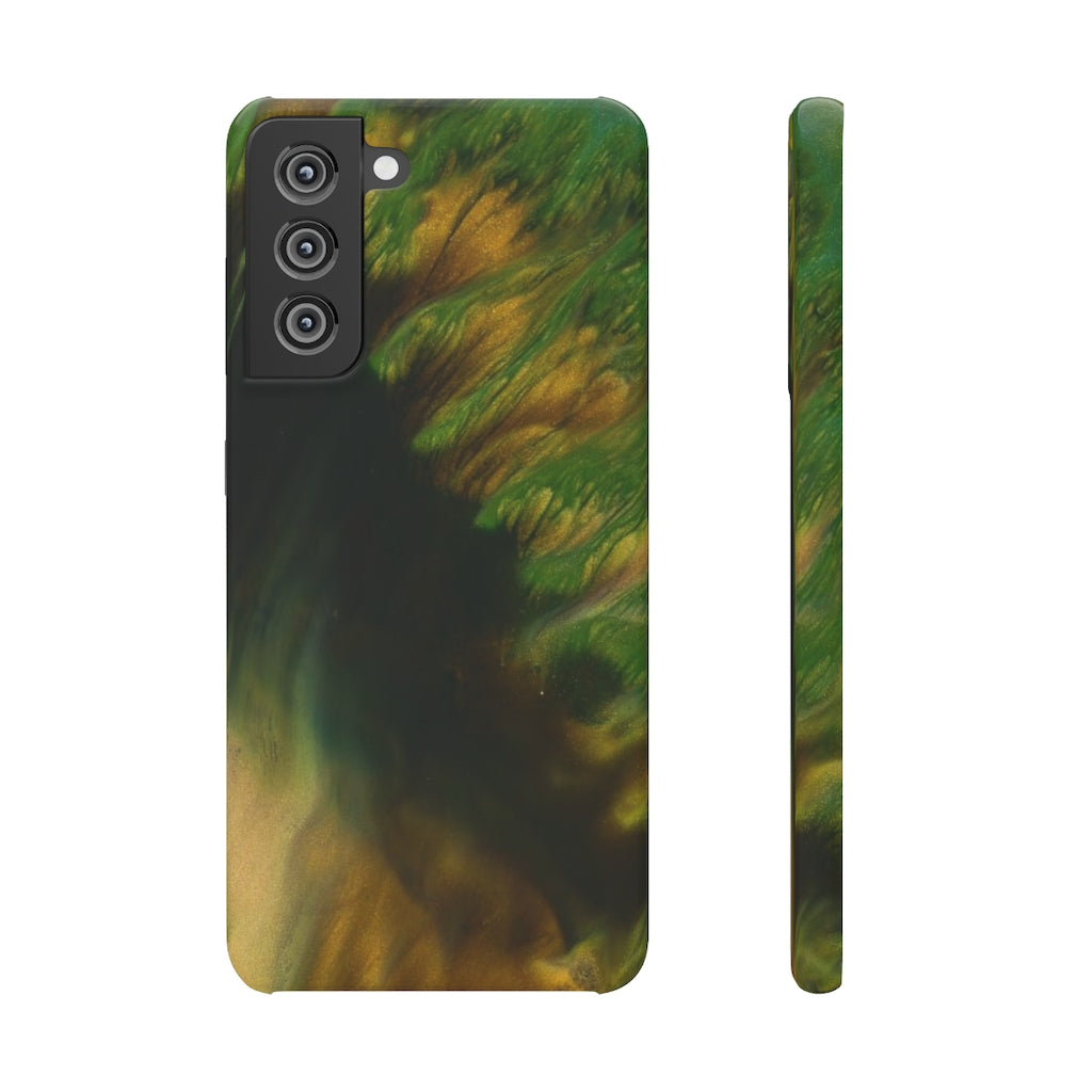 Green Forest Ink Art Android Case (Slim) Samsung S21 FE Glossy Phone Case