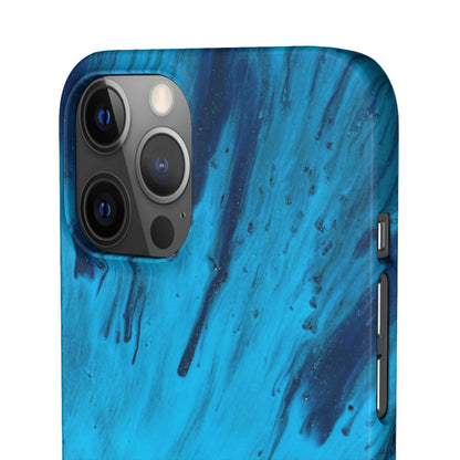 Light Blue Ink Art iPhone Case (Slim) Phone Case