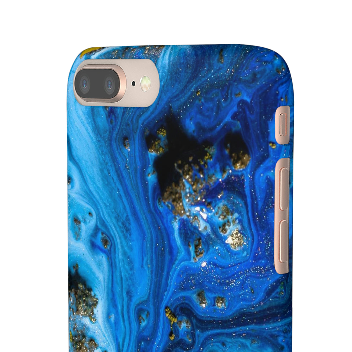 Blue Ice Melt Ink Art iPhone Case (Slim) Phone Case